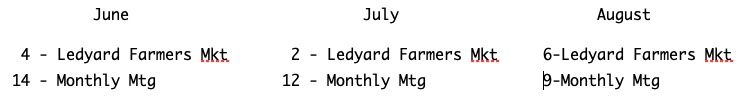 VFW Post 4608 Calendar Dates